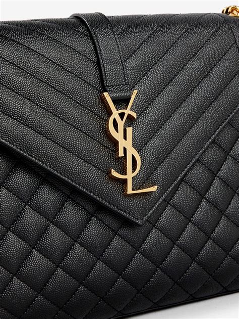 SAINT LAURENT Monogram large leather satchel bag 